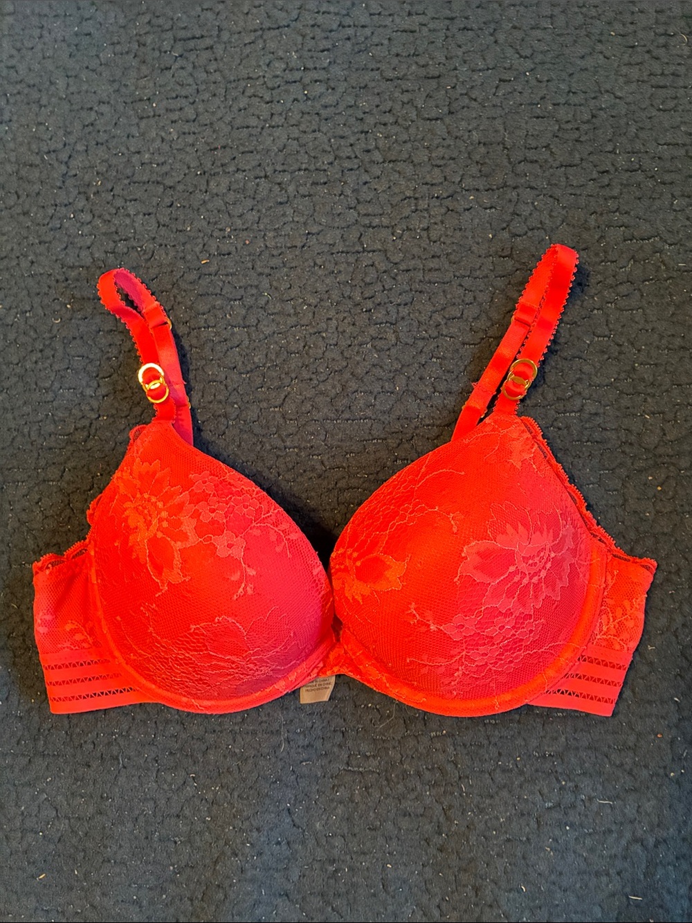 Stella McCartney pink Lace Underwire Bra with Floral Embroidery